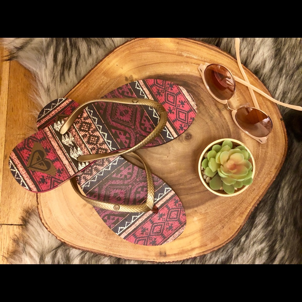 ROXY flips tribal print multi-colored